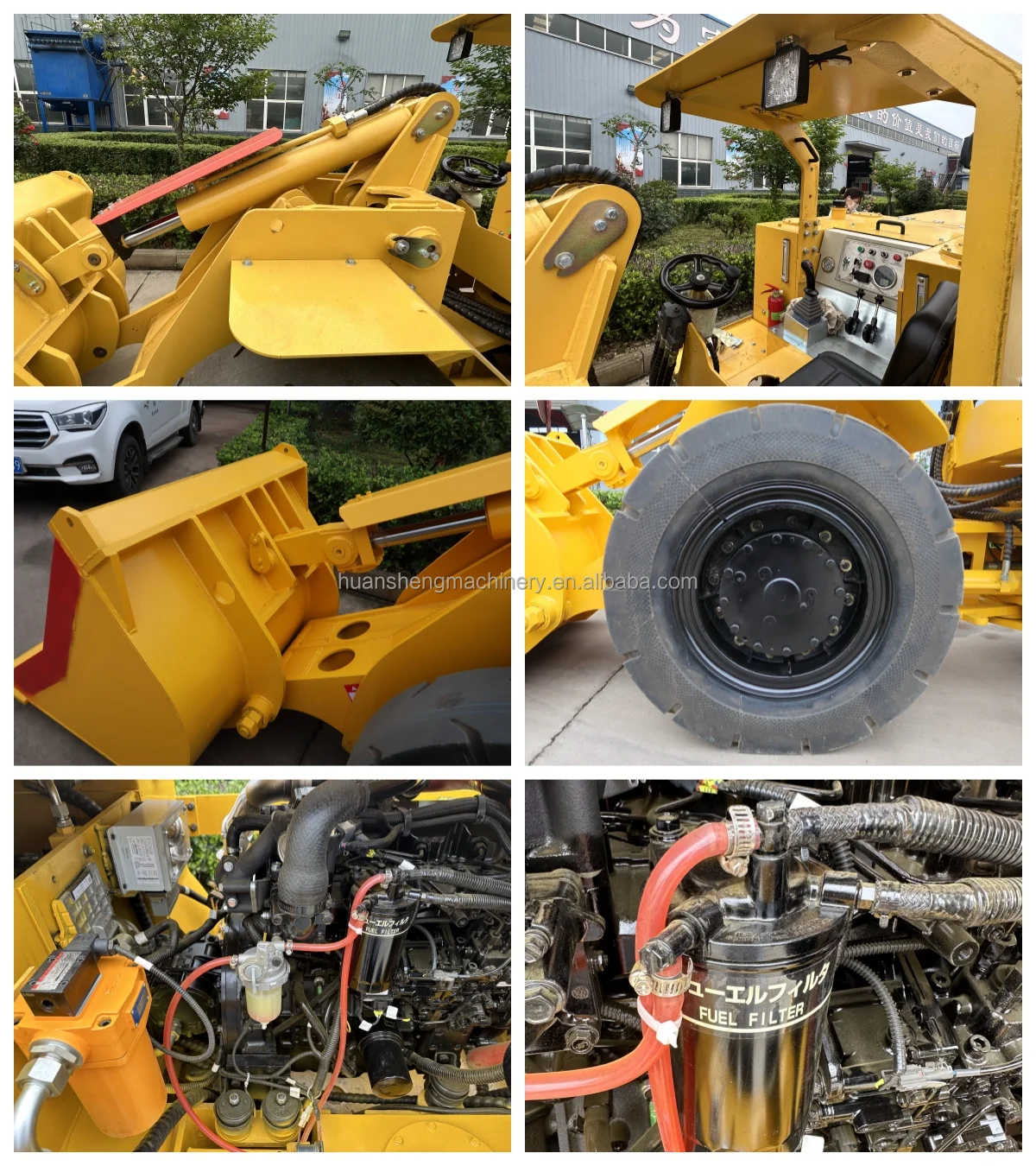 Huansheng WJ-1 Diesel Scooptram 0.75 1 1.5 Yarda Mining Equipment Loader Underground Mini Scooptram