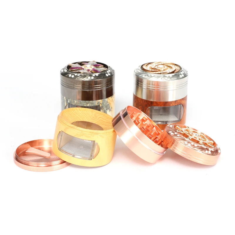 Premium Smoking Accessories Mini 4 Layers Grinders Random Color Metal Tobacco Grinder