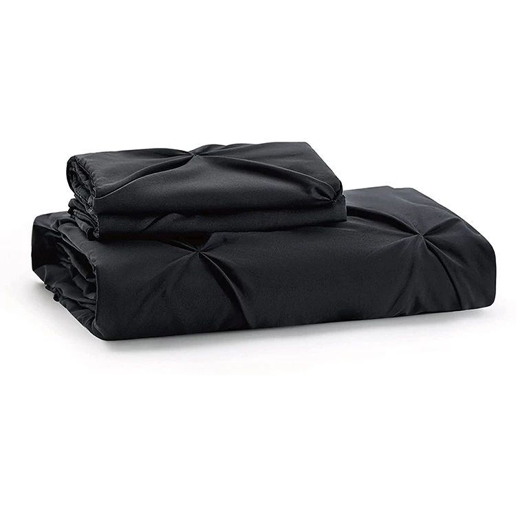 Наволочка для подушки из микрофибры с эффектом потертости, черный полиэфирный роскошный комплект пододеяльников для кровати