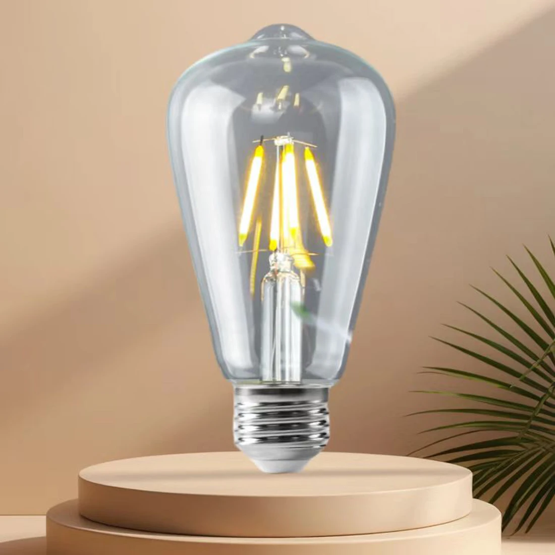Светодиодная лампа E26 E27 для настольной лампы 2700K теплый свет 220 В 110 ST64 с регулируемой яркостью светодиодная 4 Вт