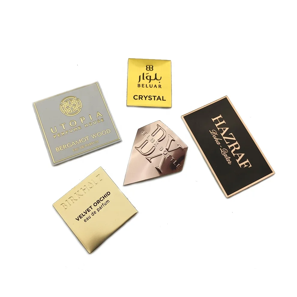 Label Logo Nameplate Stamping Aluminium with Strong Adhesive Metal Sticker Label Custom 3d Waterproof Custom Design Fashionable