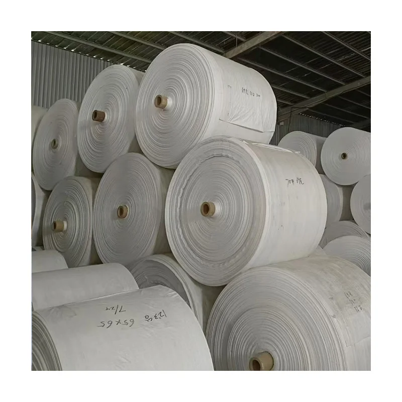 Pp Woven Tubular Fabric Rolls Polypropylene Plastic Woven Sack Bag Roll Woven Jumbo Roll