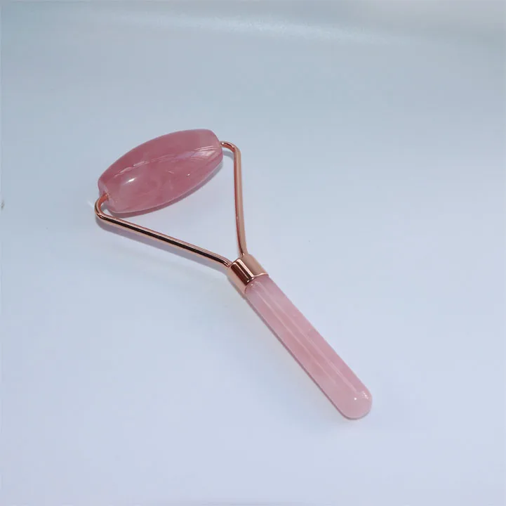 
Custom Logo Quartz Facial Massager Roller New Trending Rose Quartz Facial Roller Rose Contour Facial Roller 
