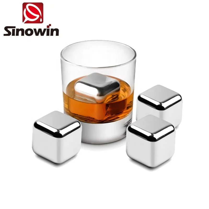 Дропшиппинг подарки охлаждение для виски кубик льда из нержавеющей стали