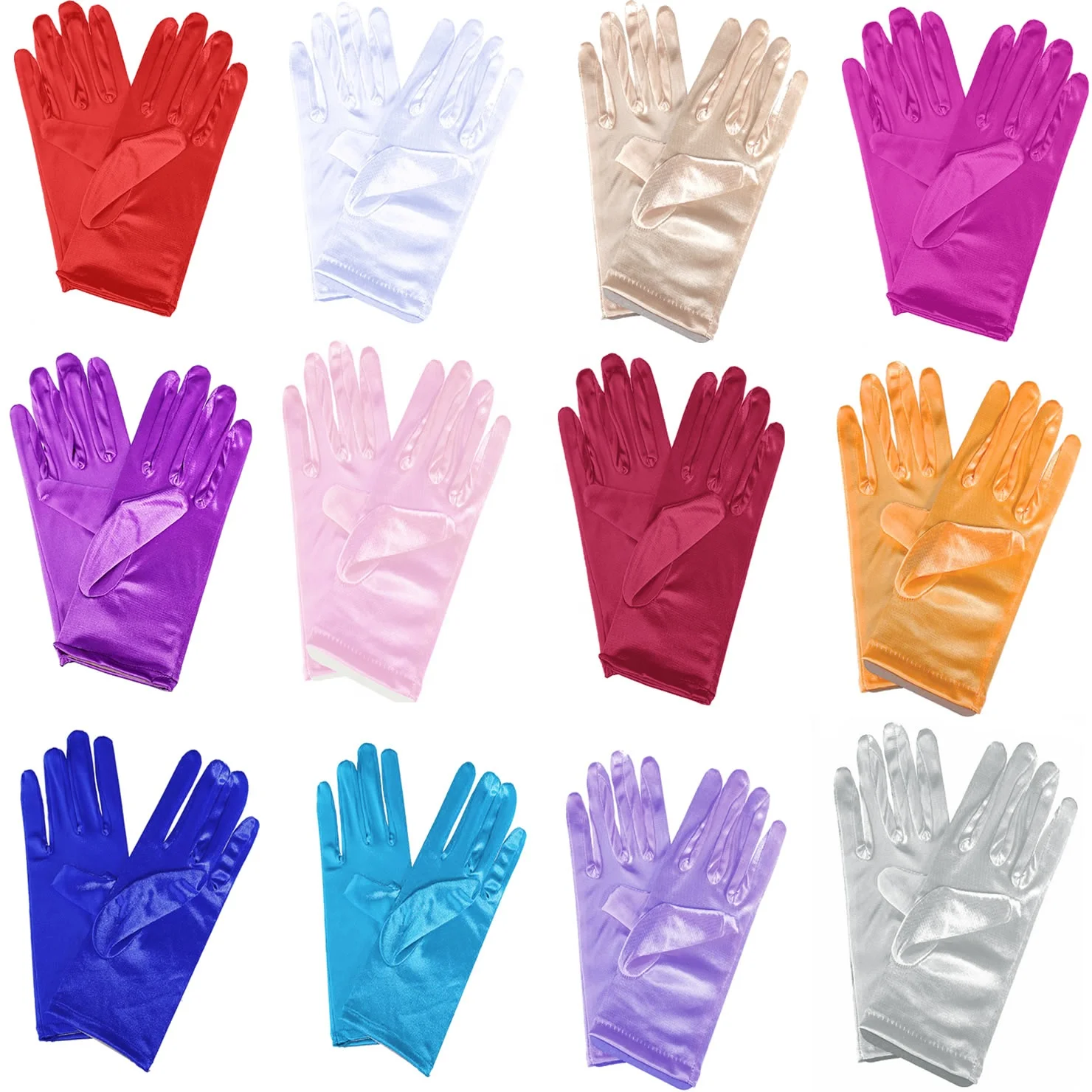 Q30431 Нарядные Костюмы Аксессуары для вечеринок женские короткие атласные свадебные перчатки наручные кружевные перчатки для вечеринок Свадьба опера