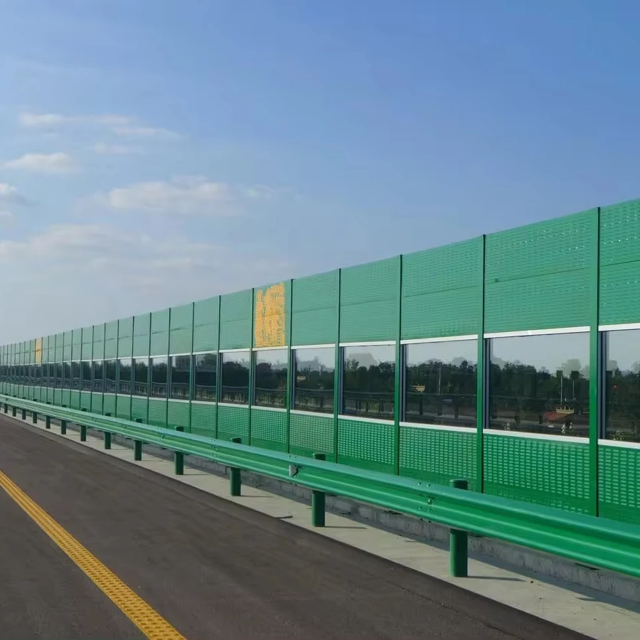 Road sound barrier fence acoustic sound absorbing noise barrier