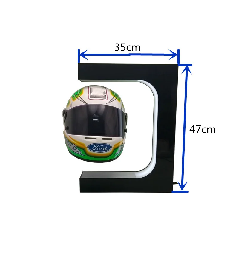 China manufacturer Magnetic levitating motor helmet Display Stand magnetic floating motor helmet display stand