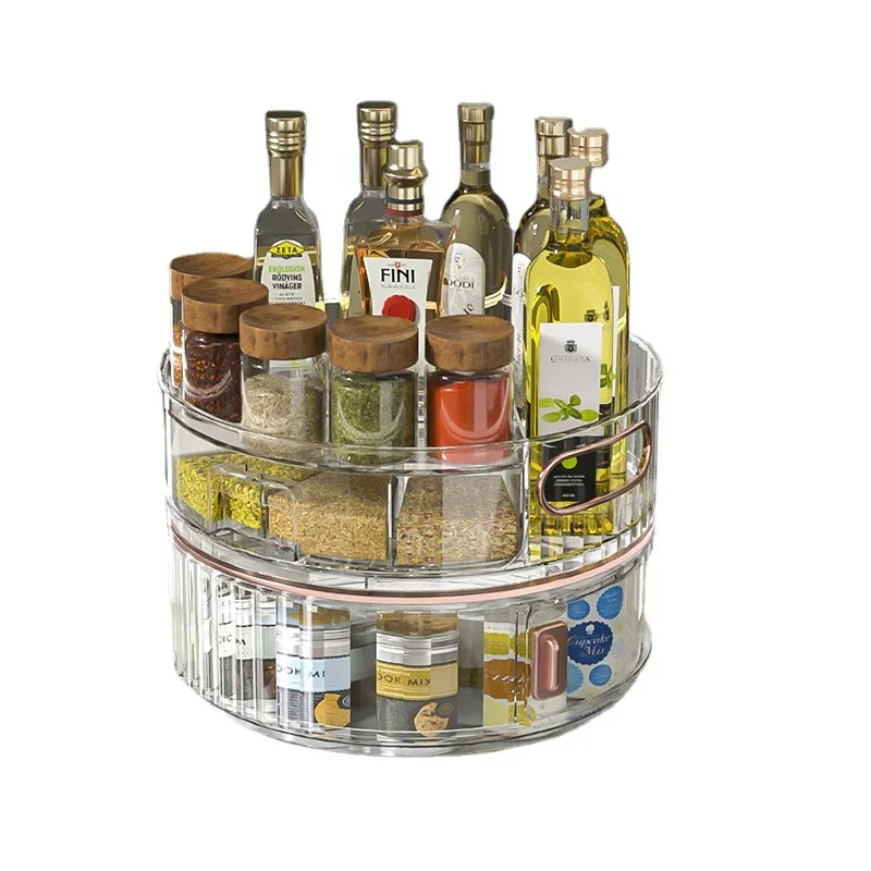 Rotating Holder Spice Condiment Rotating kitchen organization Storage Box Living Room Desktop Cosmetic Storage Holder
