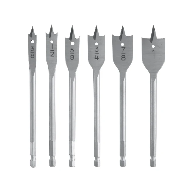 Quality Wholesale Professional Spade Drill Bit Set 6pc Quick Cutting Spade Bits Spade Bit For Wood Drilling