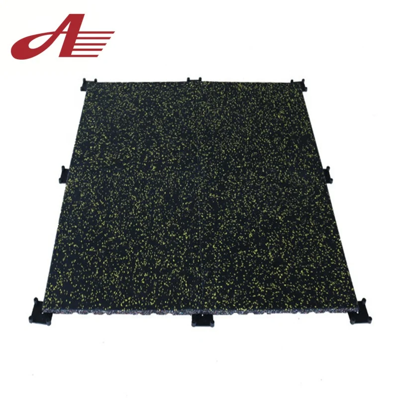 
Factory high quality interlock rubber floor for gym Easy installation rubber floor mat for crossfit shock absorption gym floor 