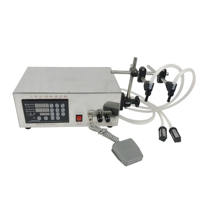 1/2/4/6 Heads alkali Acid corrosion Resistance Hot Semi Automatic Juice Water Bottling Liquid Filler Filling Machine