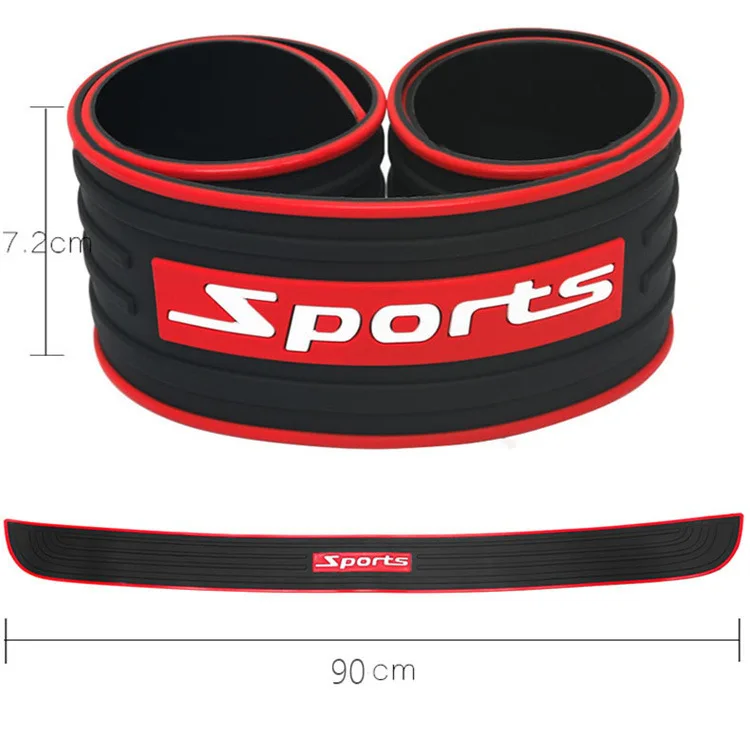 Universal Scratch Resistant and Non-slip Rubber Rear Bumper Guard Protector Strip for Most Cars Vehicles