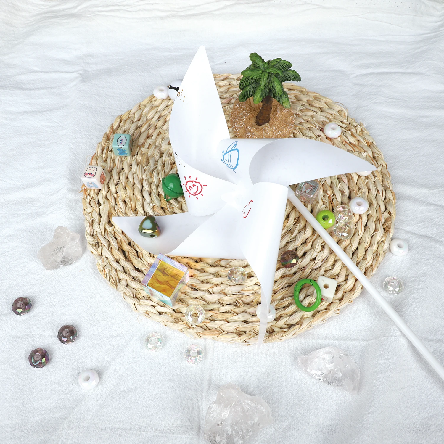 DIY Windmill kit Pinwheel Wind Spinner Kids Toy Garden Lawn Party Decor Toy Gift for Boys Girls