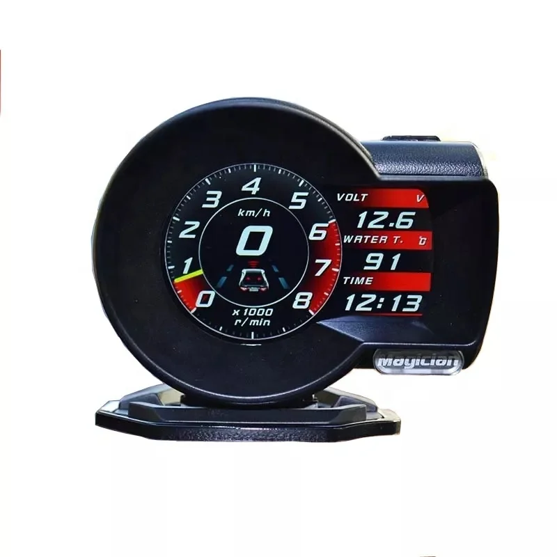 English Version Magician OBD Car Gauge OBD2 F835 Head Up Display Digital Boost Voltage Speed Meter Water Temp Oil pressure Alarm
