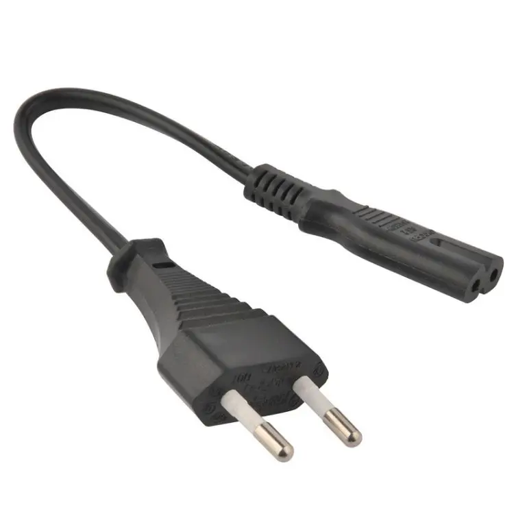 EU Power cable cord Figure 8 C7 to Euro Eu European 2 pin AC Plug power cable cord for cameras,printers,notebook