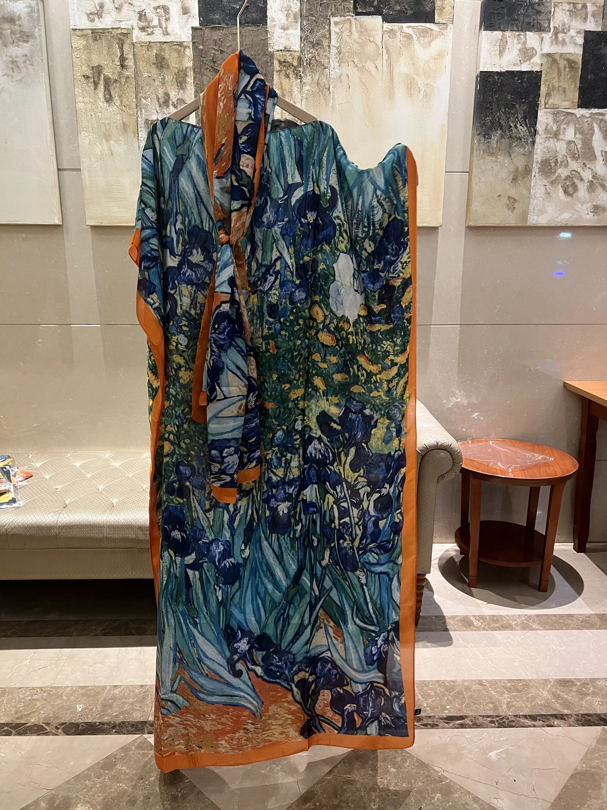 silk free size multi purpose ladies satin slip casual kaftan dress