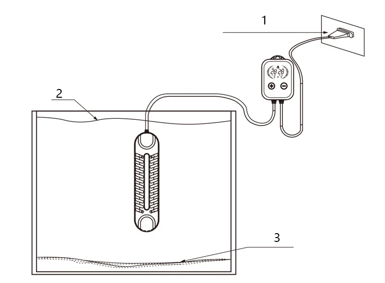Fish tank frequency conversion explosion-proof intelligent heater aquarium automatic constant temperature heating rod