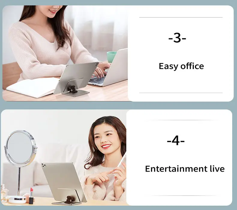 High Quality Adjustable Tablet PC Stands Holder Desktop Aluminum Tablet Dock Cradle Compatible with iPad.jpg