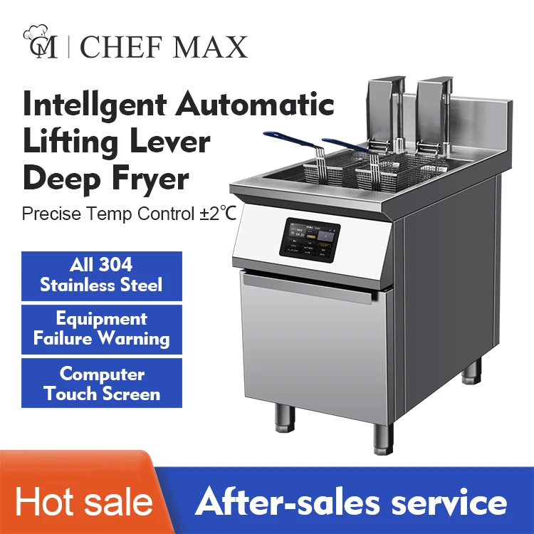 Chefmax промышленная интеллектуальная машина с компьютерным управлением автоматическая электрическая фритюрница для жарки курицы подъемным