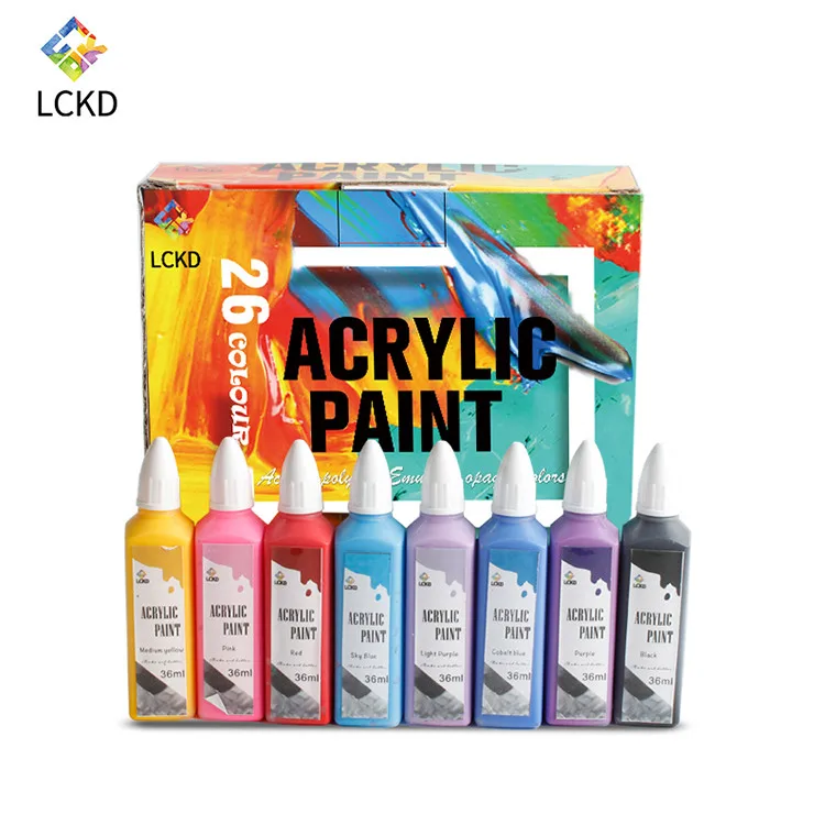 Профессиональный набор акриловых красок 26 цветов в индивидуальной спецификации, популярный инструмент для рисования акриловыми красками, оптовая продажа с завода