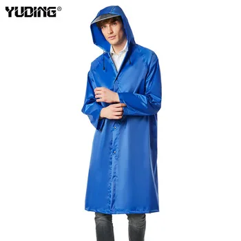 100%  Waterproof unisex  210t Polyester PVC/PU Coating Raincoat with Redlective Strips