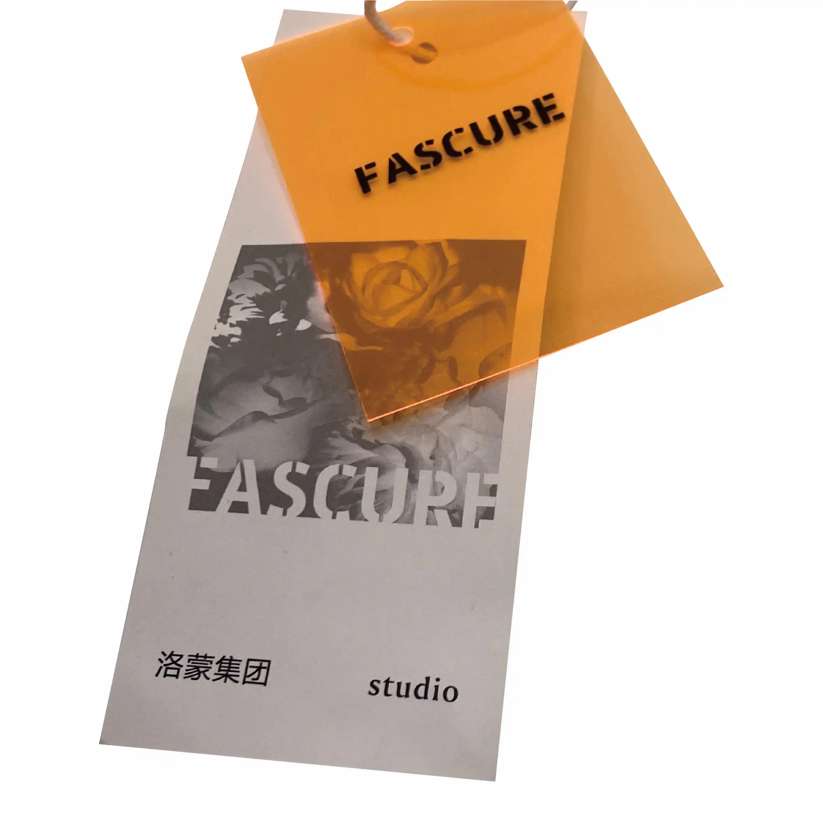 ODM Colorful PVC Bag Hang Tags Custom Garment Apparel Swing Tags Transparent Print Rectangle Sustainable Hangtag