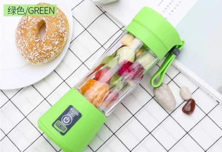 Custom Logo Mini Portable Blender 6 Blades Juicer Mixer USB Rechargeable Household Fruit Cooking Juice Machine Dispenser