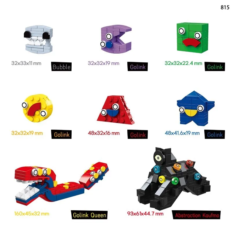 The Amazing Digital Circus Series Kids Diy Bricks Toys Animation Role Abstraction Kaufmo Gloink Queen Building Blocks Set