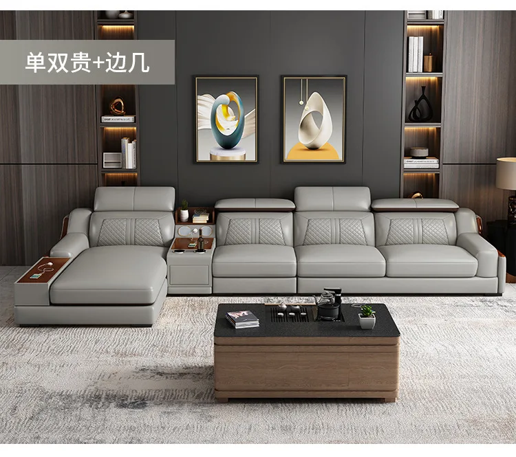 Explosive new product modern  sofa home living room adjustment functional leather sofa couch recline for hotel villa apartment