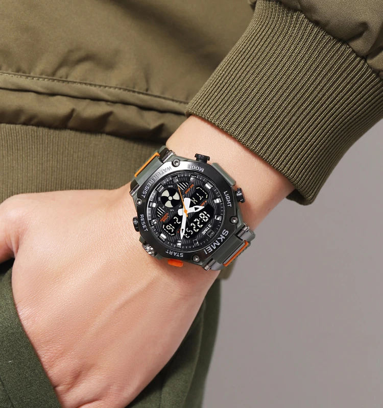 2223 Skmei Watch Factory Dual Time Digital Watches for Men Sport Army Hour