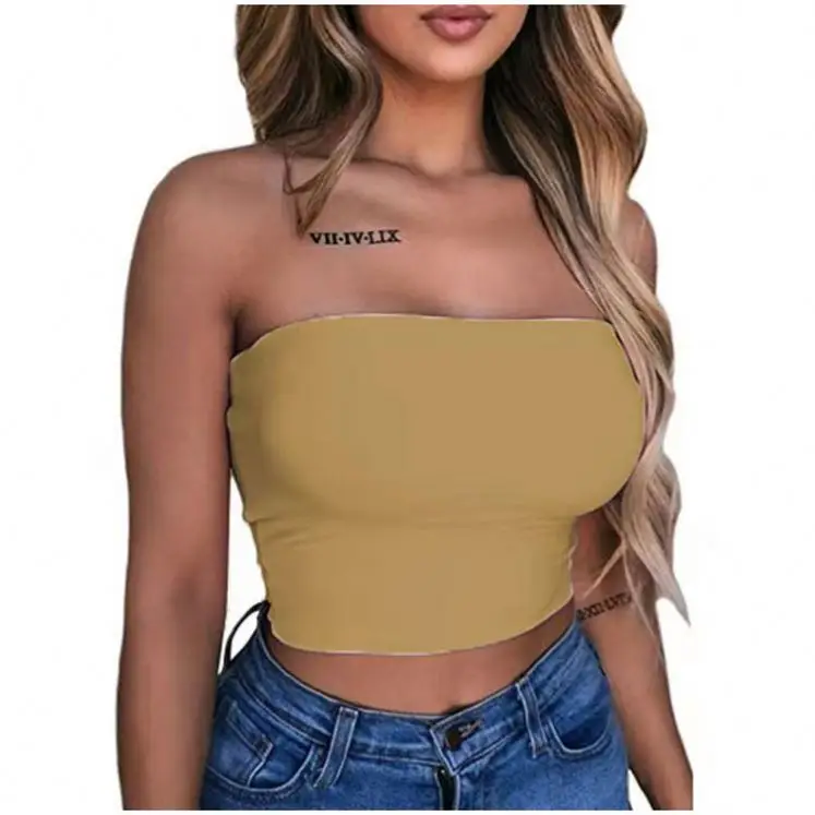 2020 new arrivals summer collection off shoulder women fashion lady boob tube top