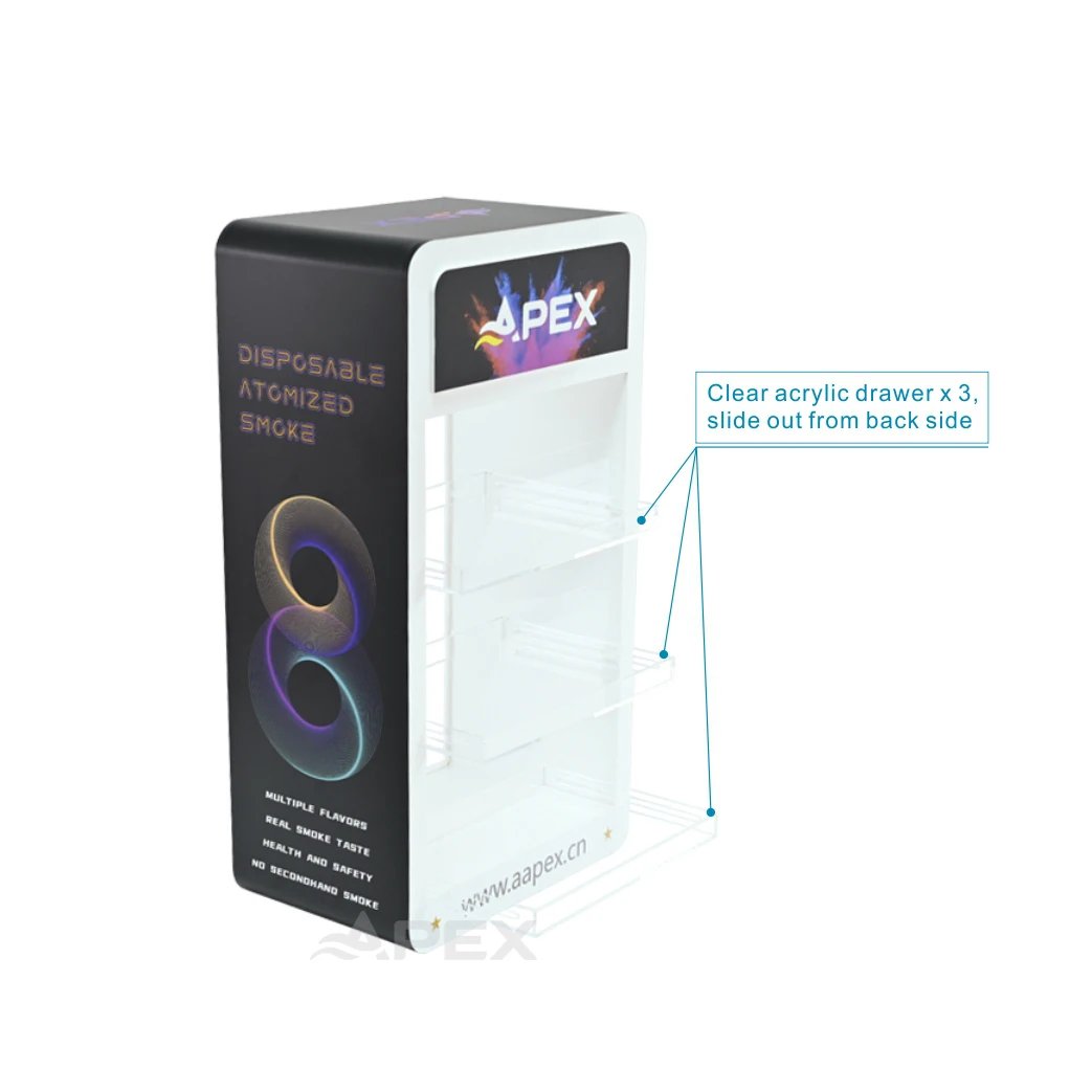APEX Manufacturer White Acrylic Display Tiered Display Acrylic