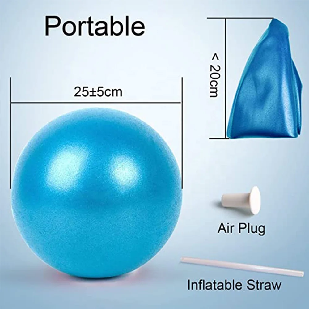 2023 Custom Logo Anti Burst Big Core Pilates Wholesale Exercise Fitness Gym 25cm PVC Yoga Ball
