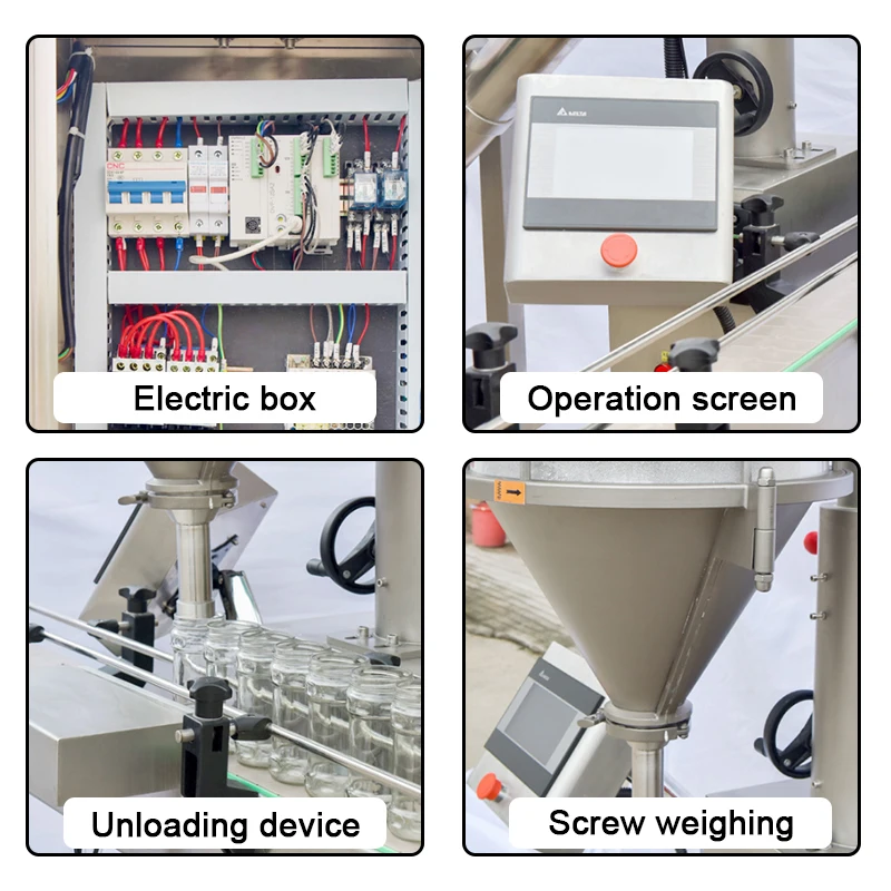 Small Powder Bottle Weighing semi auto powder filling machine