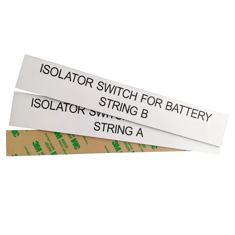 ABS cable label traffolyte label warning solar label