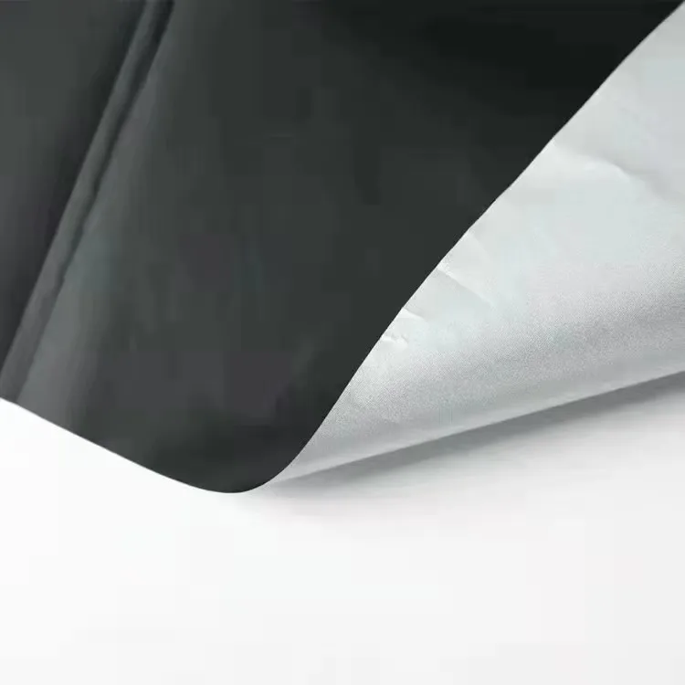 eco-friendly 210T polyester single-sided silver PU coated wholesale fabric is suitable for umbrella tent studios