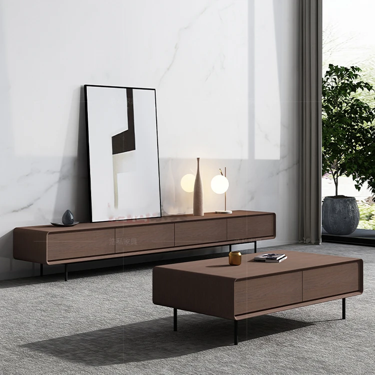 Luxury Modern Latest Design Wooden Tv Cabinet Stands Living Room Furniture Tv Unit Set Modern House And Coffee Table