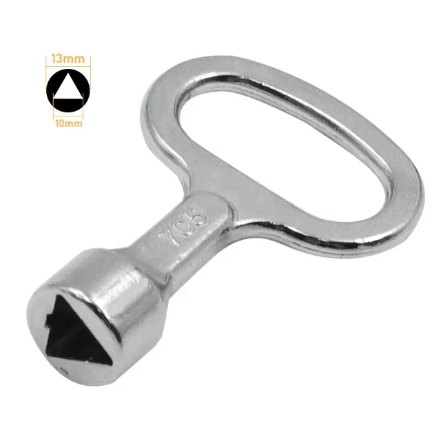Universal Triangular Slotted Key for Distribution Box Valve Key Torque Wrench Electric Cabinet Lock Elevator Door Key