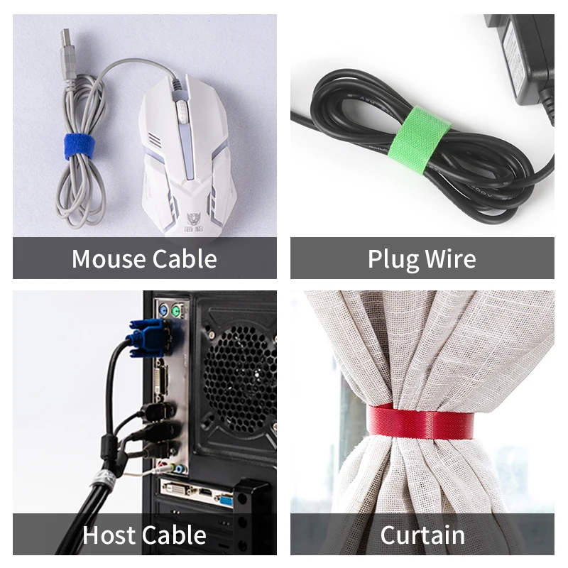 Double Sided Tape Heavy Duty Soft Self Adhesive Hook And Loop Strap Back To Back Cable Tie For Multi Purpose