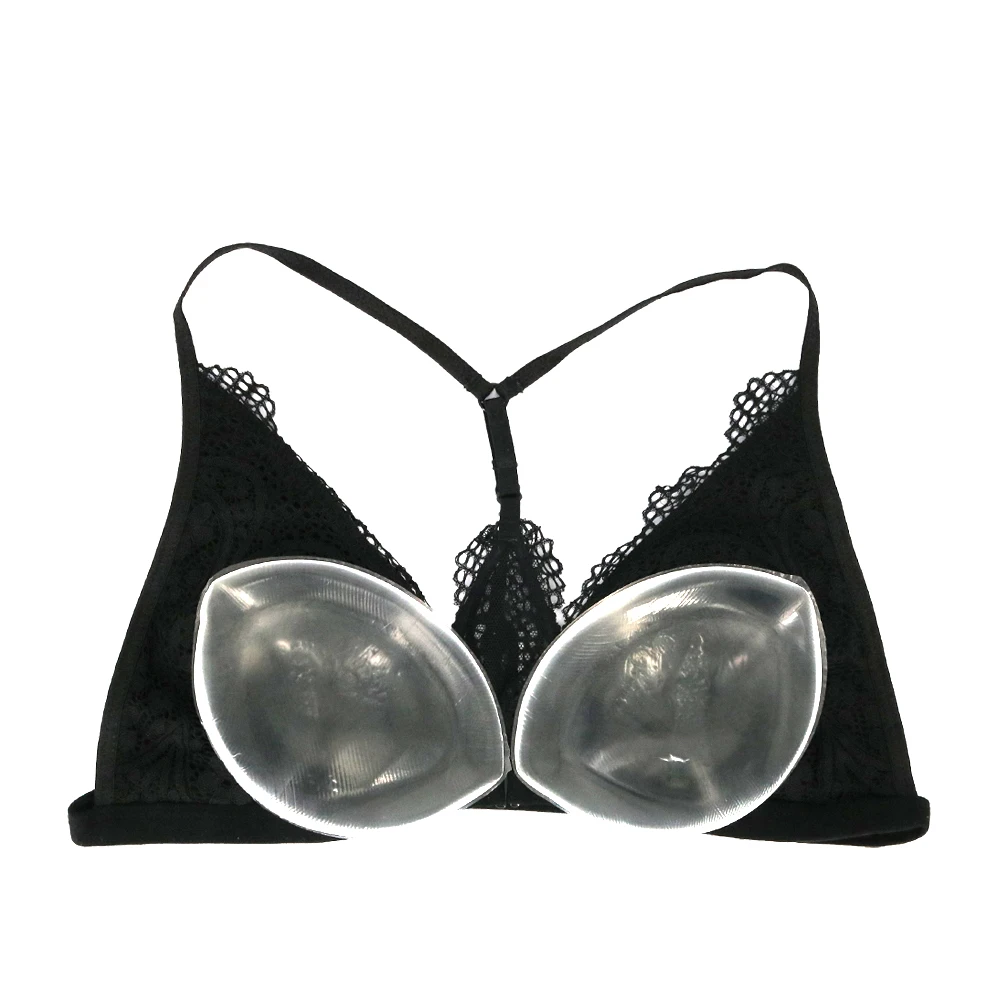nude big boobs swimwear inserts breast lift enhancer removable bra pad clear bikini large push up silicone gel bra insert