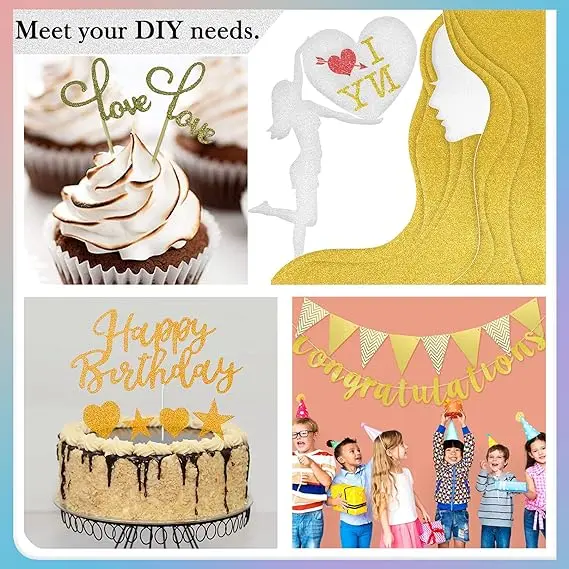 NO MOQ Glitter Cardstock, Color craft paper For Christmas Gift Box Packaging, Birthday, Wedding, Party Decoration