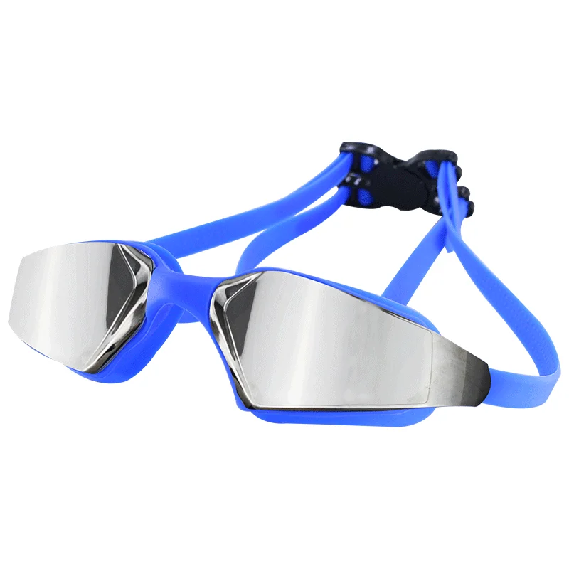 Лидер продаж, Большие серебристые зеркальные очки для плавания в большой оправе для взрослых