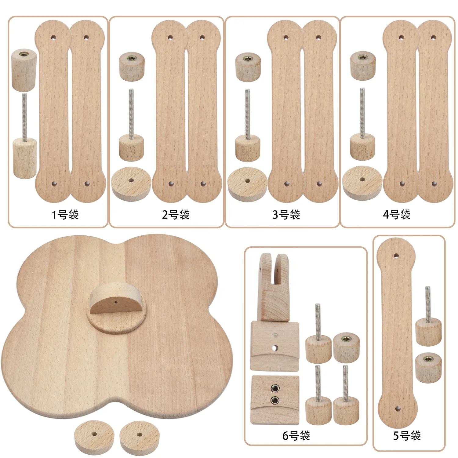 Multifunctional Embroidery Lap Stand Frame Wood Tapestry and Cross Stitch Hoop Set Ring Frame Adjustable Sewing Tools