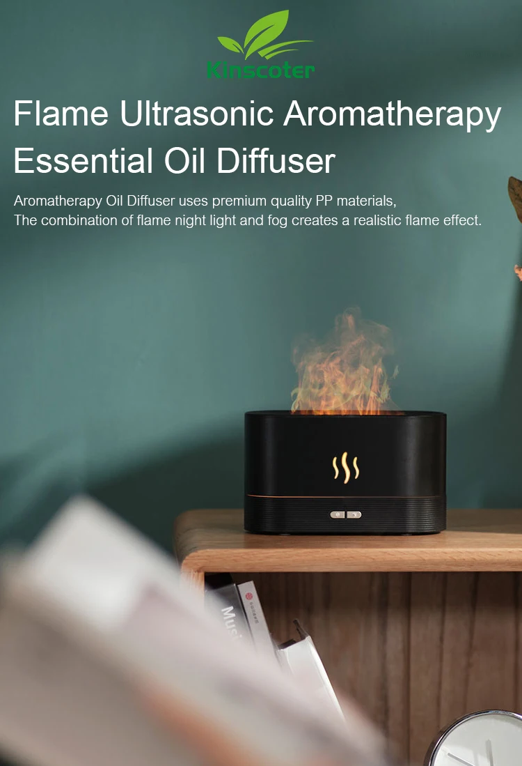 2022 Newest Flame Aroma diffuser Wholesale Perfume Essential Oil Diffuser Humidifier cleaner air purifier