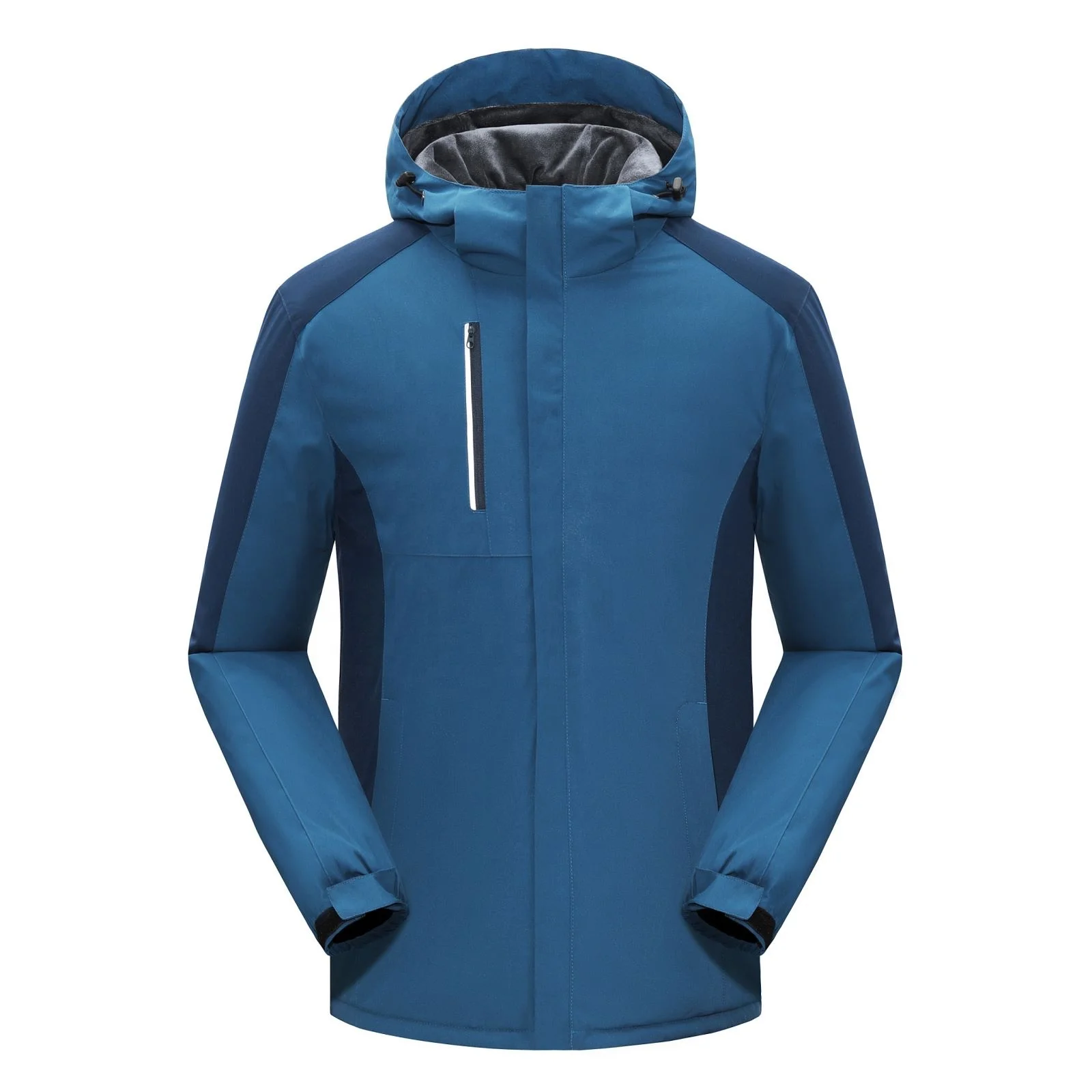 Wholesale Oem Softshell Jacket Men Outdoor Windproof Hooded Windbreaker Thermal Fleece Hiking Jackets Stand Waterproof Jacket