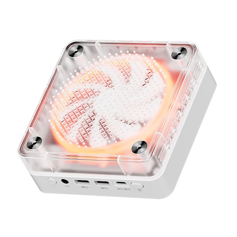 New Design RGB Mini PC AMD R7 5800H Windows11 Linux Dual DDR4 3200 DP HDMI2.1 WIFI6 Dual RJ45 AMD Mini Computer