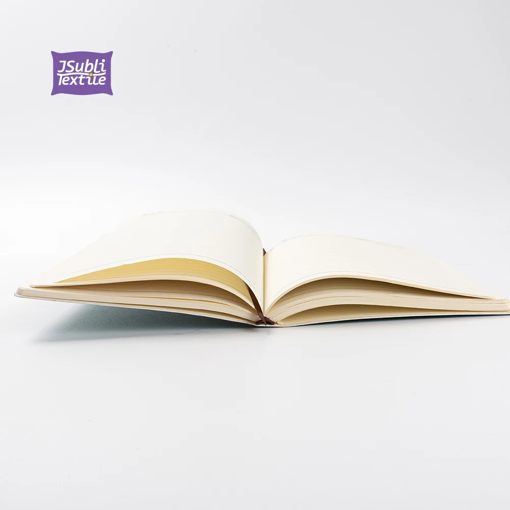 Jsubli Textile Custom Logo Heat Press Transfer Printing Blanks A5 Cover School Note Book Pu Leather Sublimation Journal Notebook