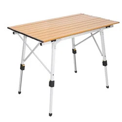 YILU портативный походный стол для пикника Регулируемый кемпинг алюминиевый складной стол