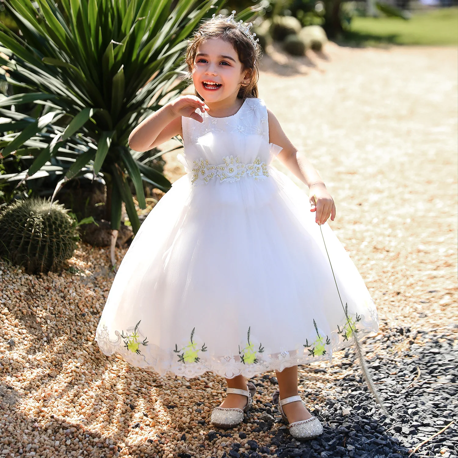 2022 Princess design Baby Girls Party wedding Ball Gown flower dresses for Children