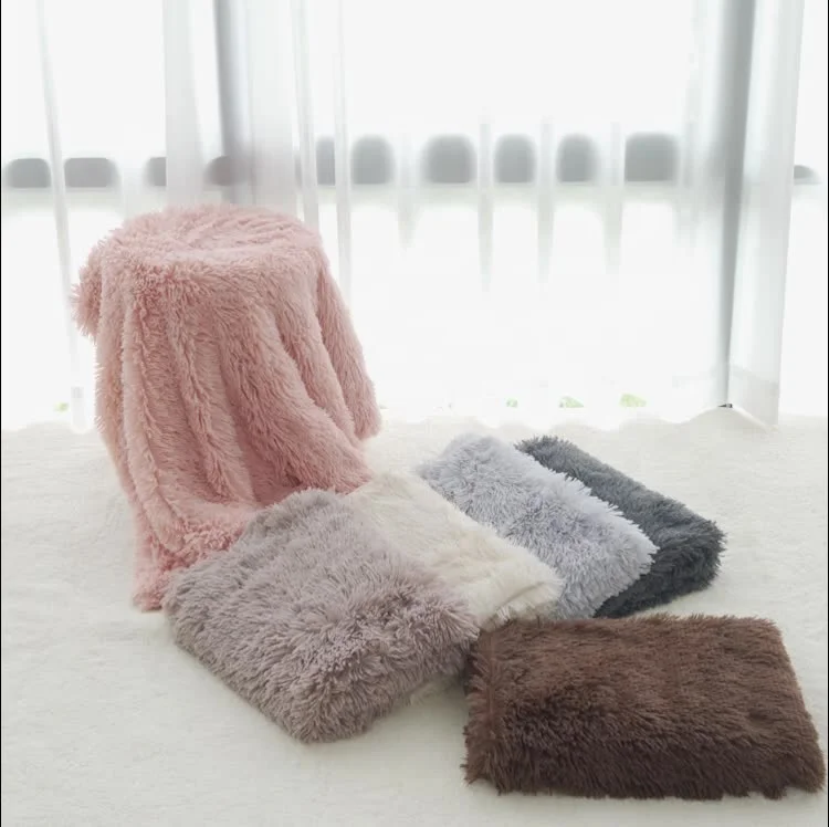 Dog Bed Cat Mat Soft Plush Blanket Bed Accessories Supplies Keep Warm In Winter Sleeping Mat For Sofa Warmer Pet Blanket